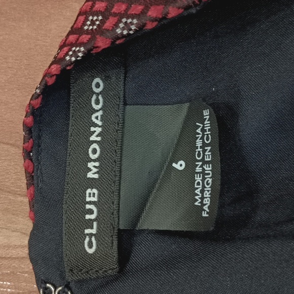 Club Monaco gray red block mini skirt size 6 - Picture 5 of 5